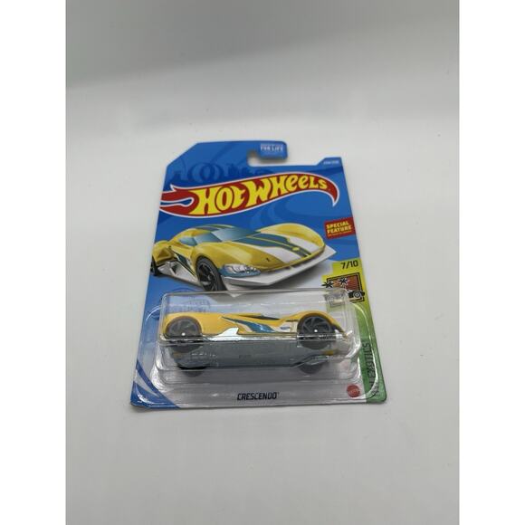 Hot Wheels 234/250 HW Exotics 7/10 CRESCENDO Yellow w/Gray RA Spoke Wheels - Picture 2 of 4
